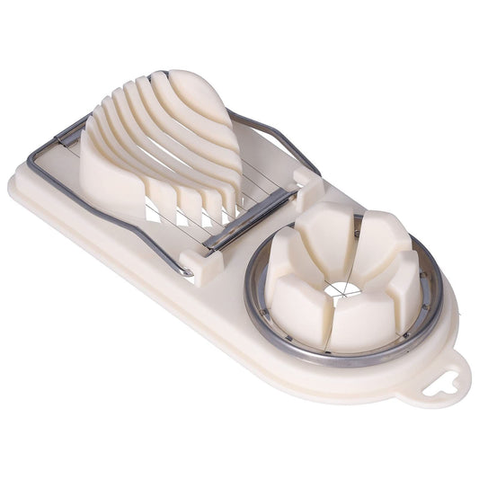 Egg Slicer 2-in-1 Eggs Cutter Multipurpose Boiled Egg Cut Slicers Stainless Steel Wire Egg Separator for V1192-AZ-W-2583