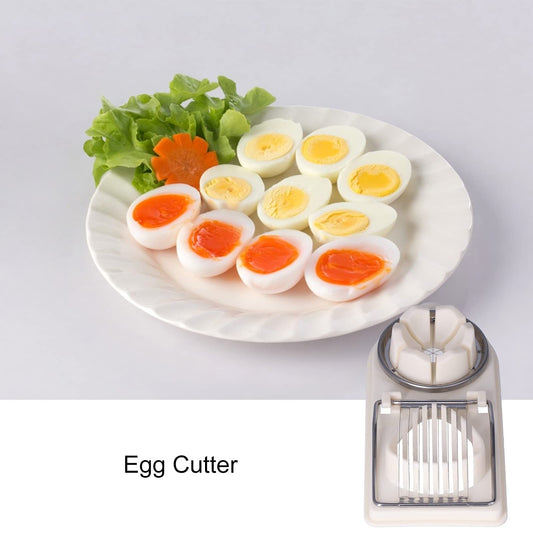 Egg Slicer 2-in-1 Eggs Cutter Multipurpose Boiled Egg Cut Slicers Stainless Steel Wire Egg Separator for V1192-AZ-W-2583