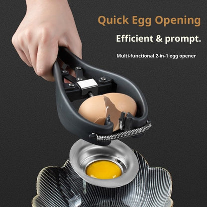 Stainless Steel Egg Separator Automatic Egg Cracker for Raw Egg White Separator Tool Handheld Egg Opener Easy V1192-AZ-W-2584