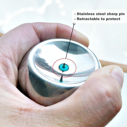 Stainless Steel Egg Piercer With Sturdy Base, Egg Hole Puncher to Get Good Hard Boiled Eggs, 2 Pcs V1192-AZ-W-2589