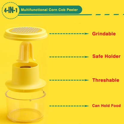 2-in-1 Corn Stripper and Peeler Tool with Bowl, Quick & Safe Corn Kernel Cutter for Shucking Corn on Cob, V1192-AZ-W-2590