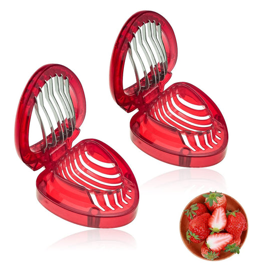 Red Strawberry Slicer,Cup Slicers | Egg Slicers | banana slicers | Strawberry Cutter | Quickly Making Fruit V1192-AZ-W-2591
