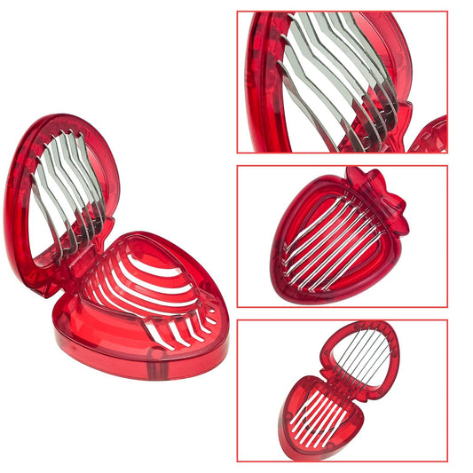 Red Strawberry Slicer,Cup Slicers | Egg Slicers | banana slicers | Strawberry Cutter | Quickly Making Fruit V1192-AZ-W-2591