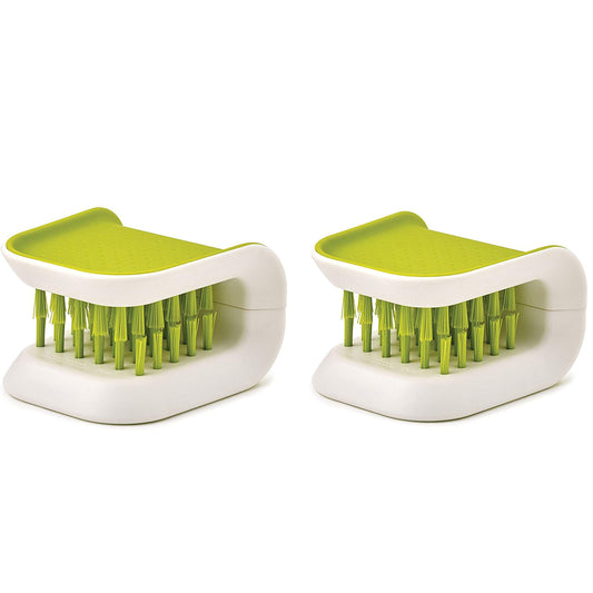 2Pcs Blade Brush Knife Cleaner Non-Slip Cutlery Cleaner Brush Kitchen Washing Chopsticks Knife and Fork Brush V1192-AZ-W-2592