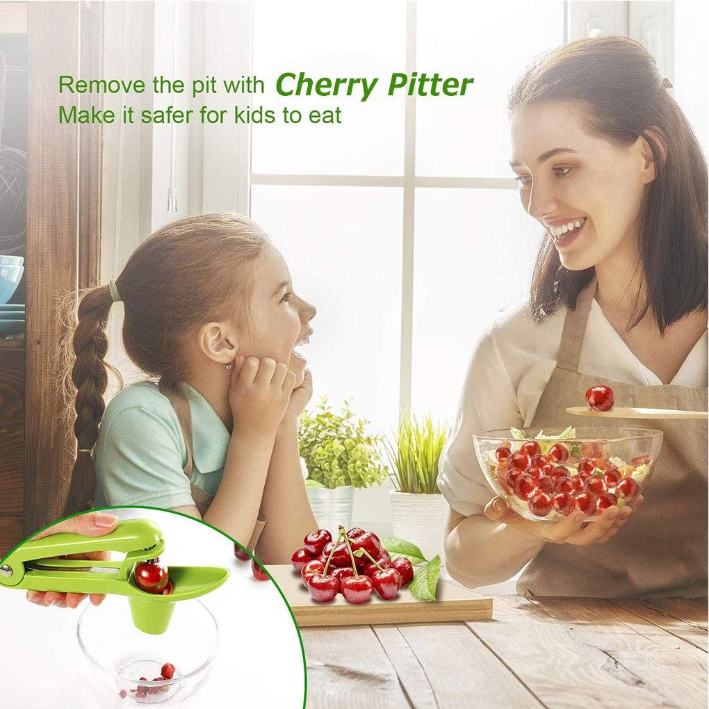 Olive Seed Remover Tool with Food-Grade Silicone Cup,Portable Fruit Corer Cherry Stoner Kitchen Aid Machine V1192-AZ-W-2596