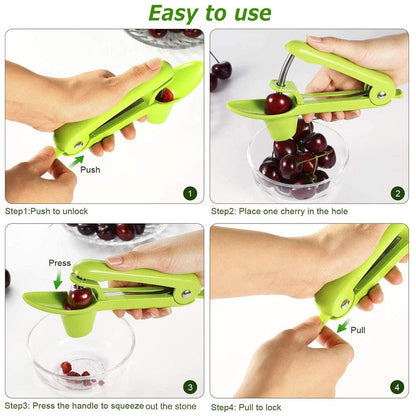 Olive Seed Remover Tool with Food-Grade Silicone Cup,Portable Fruit Corer Cherry Stoner Kitchen Aid Machine V1192-AZ-W-2596