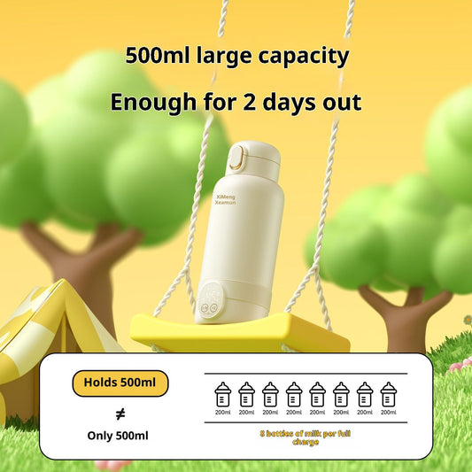 Portable Bottle Warmer for Travel, Fast Heating in for Breast Milk and Formula, with LED Display, Large V1192-AZ-W-2598