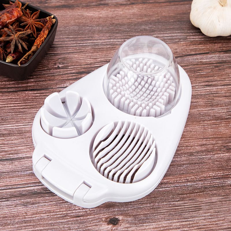 Egg Slicer for Hard Boiled Eggs - 3 Slice Modes Egg Cutter, Heavy Duty, Stainless Steel Dicer - Kitchen V1192-AZ-W-2603