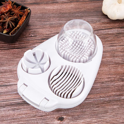 Egg Slicer for Hard Boiled Eggs - 3 Slice Modes Egg Cutter, Heavy Duty, Stainless Steel Dicer - Kitchen V1192-AZ-W-2603