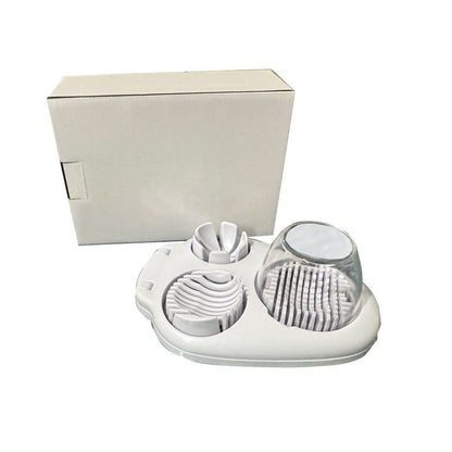Egg Slicer for Hard Boiled Eggs - 3 Slice Modes Egg Cutter, Heavy Duty, Stainless Steel Dicer - Kitchen V1192-AZ-W-2603