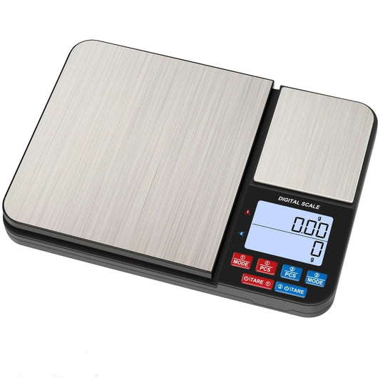 Dual Platform Digital Kitchen Scales, Food Scales with Two Precision, for Baking Cooking Coffee Jewelry, with V1192-AZ-W-2604