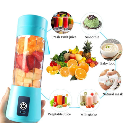 Portable Blender, Personal Mixer Fruit Rechargeable with , Mini Blender for Smoothie, Blue Six Blades V1192-AZ-W-2605