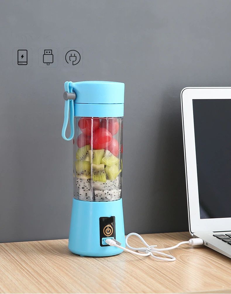 Portable Blender, Personal Mixer Fruit Rechargeable with , Mini Blender for Smoothie, Blue Six Blades V1192-AZ-W-2605