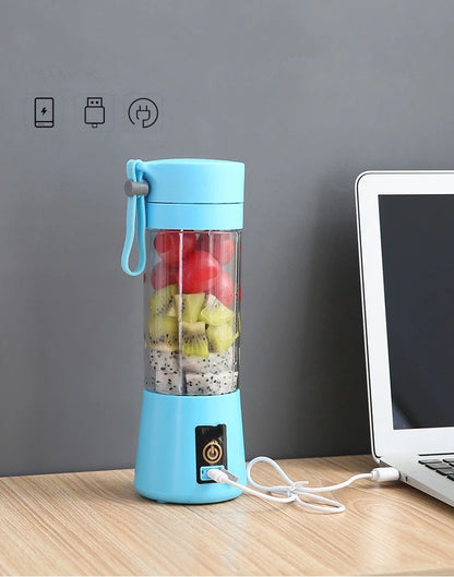 Portable Blender, Personal Mixer Fruit Rechargeable with , Mini Blender for Smoothie, Blue Six Blades V1192-AZ-W-2605