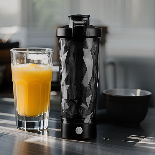 Premium Electric Protein Shaker Bottle, Made - BPA Free -601-700ml Vortex Portable Mixer Cup/USB Rechargeable V1192-AZ-W-2606