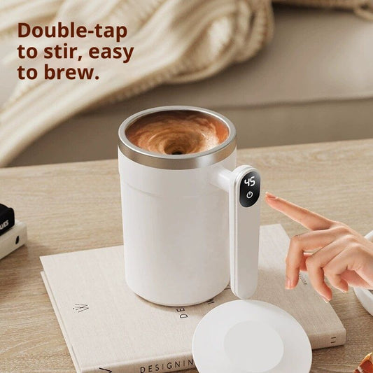 Self Stirring Coffee Mug-Automatic Magnetic Stirring Cup for Easy Mixing | USB Rechargeable with 304 V1192-AZ-W-2611