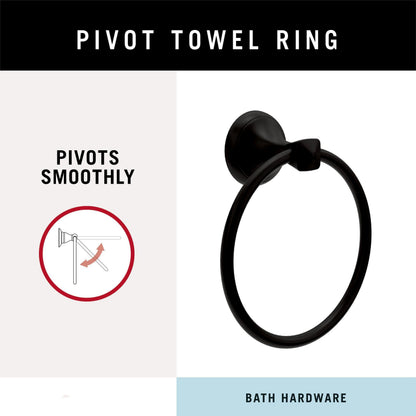 Modern Bathroom Hand Towel Ring, Bathroom Accessories Bath Towel Hanger for Kitchen,Matte V1192-AZ-W-2622