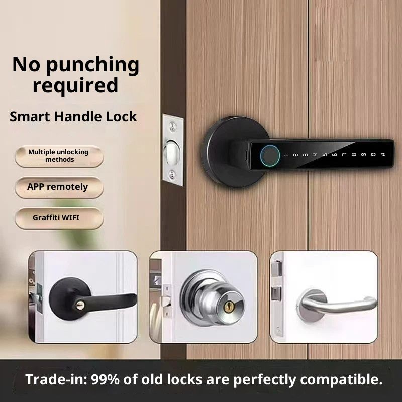 [New] Smart Lock Fingerprint Door Lock,Lock Smart Lock Keyless Entry Door Lock Reader,Home Bedroom V1192-AZ-W-2633