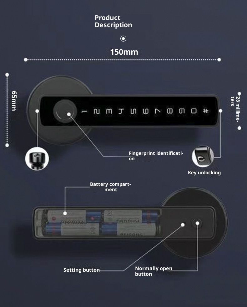 [New] Smart Lock Fingerprint Door Lock,Lock Smart Lock Keyless Entry Door Lock Reader,Home Bedroom V1192-AZ-W-2633