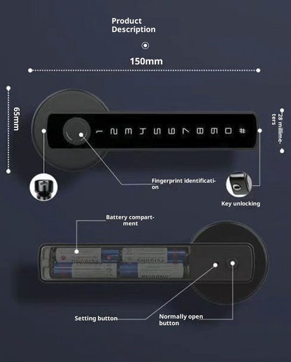 [New] Smart Lock Fingerprint Door Lock,Lock Smart Lock Keyless Entry Door Lock Reader,Home Bedroom V1192-AZ-W-2633