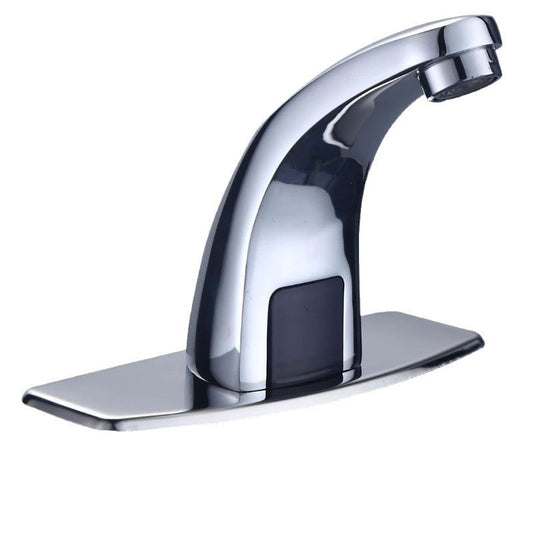 Touchless Bathroom Sink Faucet, Motion Automatic Sensor Faucet with Hole Cover Plate, Chrome for Water Bath V1192-AZ-W-2636