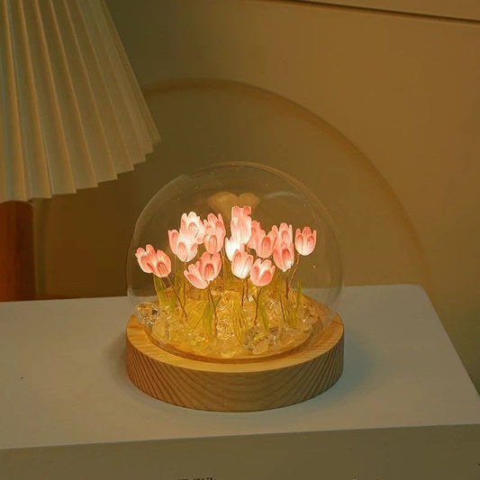 Tulip Night Light Handmade Tulip Decoration Bedroom Sleep Light Atmosphere Simulation Flower Birthday Gift V1192-AZ-W-2648