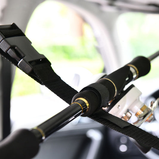 VRC Vehicle Rod Carrier, Car Fishing Rod Holder, 2 Nylon Straps 14.9 "*104.33", Fishing Pole Roof Rack Store V1192-AZ-W-2654
