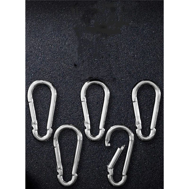 Carabiner Clip 5 Pack - Multipurpose Heavy Duty Snap Hooks - Large Clips for Keys Hook(silvery, 7.5*3.6cm) V1192-AZ-W-2661