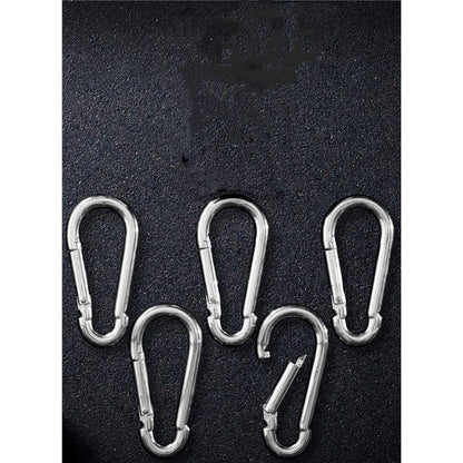 Carabiner Clip 5 Pack - Multipurpose Heavy Duty Snap Hooks - Large Clips for Keys Hook(silvery, 7.5*3.6cm) V1192-AZ-W-2661