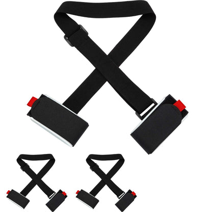 6 Pack Ski Carrier Straps Adjustable Shoulder with Cushioned Fastener Tape Strap Loop Strong for Adults V1192-AZ-W-2667