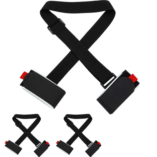 6 Pack Ski Carrier Straps Adjustable Shoulder with Cushioned Fastener Tape Strap Loop Strong for Adults V1192-AZ-W-2667