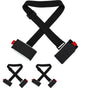 6 Pack Ski Carrier Straps Adjustable Shoulder with Cushioned Fastener Tape Strap Loop Strong for Adults V1192-AZ-W-2667