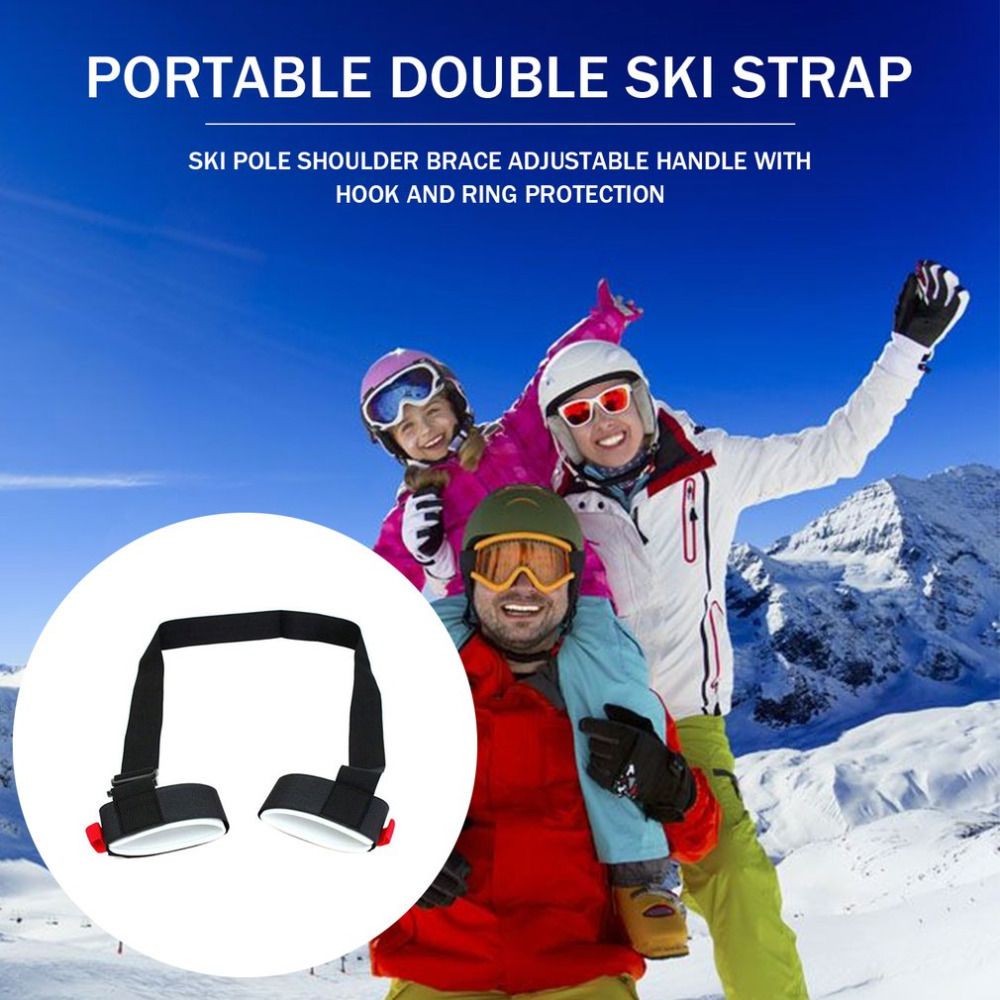 6 Pack Ski Carrier Straps Adjustable Shoulder with Cushioned Fastener Tape Strap Loop Strong for Adults V1192-AZ-W-2667