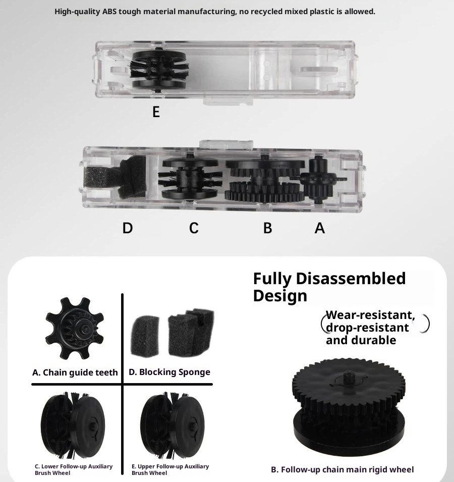 Bike Chain Clearer - Cleaning Tool Scrubber with Rotating Brushes - Bicycle Clean Tool for Cleaning Bicycle V1192-AZ-W-2671