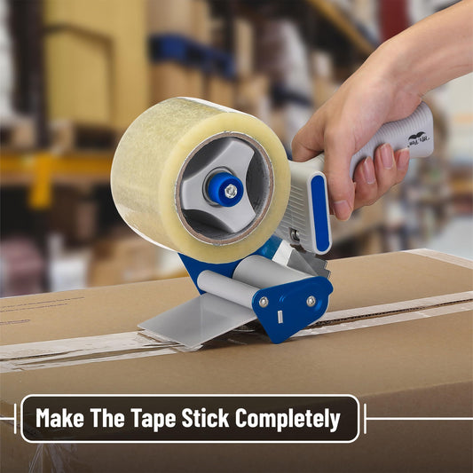Heavy Duty Packaging Tape Dispenser, 2 Inch Tape Gun with Clear Tape, Packaging Tape Dispenser(blue) V1192-AZ-W-2675
