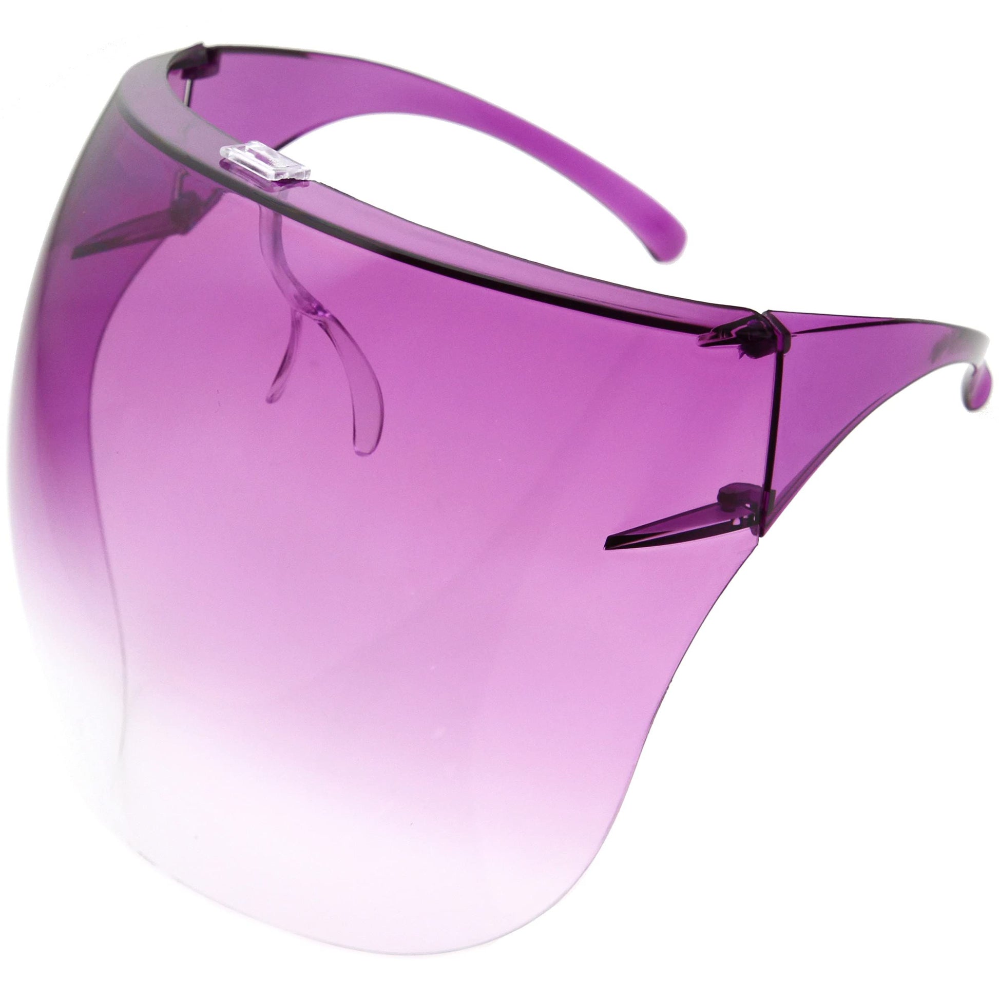 Gradient purple Tinted/Ombre Face Shield Full Cover Visor Glasses/Sunglasses (Full face goggles, protective V1192-AZ-W-2682