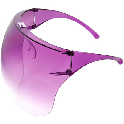 Gradient purple Tinted/Ombre Face Shield Full Cover Visor Glasses/Sunglasses (Full face goggles, protective V1192-AZ-W-2682