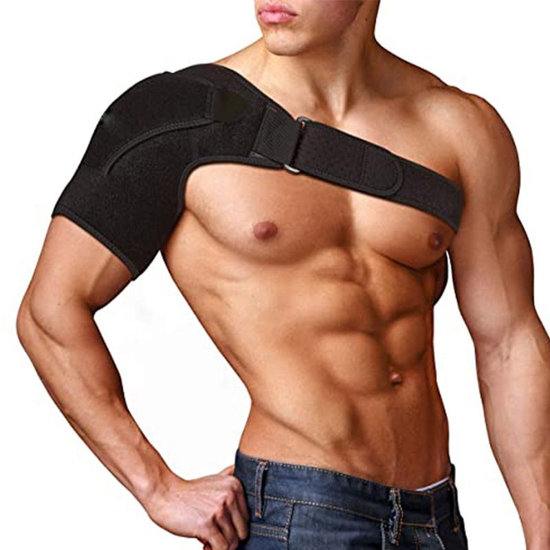 Shoulder Support Brace with Pressure Pad for Men Women, Adjustable Shoulder Brace for Torn Rotator Cuff, V1192-AZ-W-2684