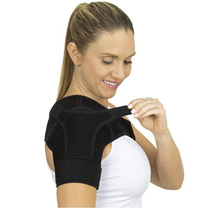 Shoulder Support Brace with Pressure Pad for Men Women, Adjustable Shoulder Brace for Torn Rotator Cuff, V1192-AZ-W-2684