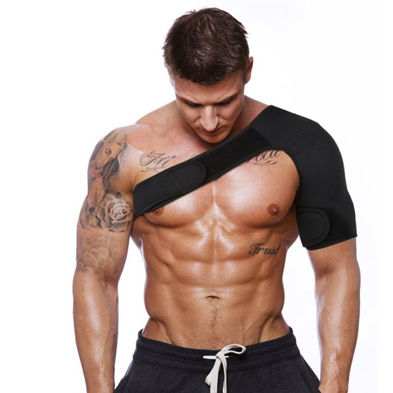 Shoulder Support Brace with Pressure Pad for Men Women, Adjustable Shoulder Brace for Torn Rotator Cuff, V1192-AZ-W-2684