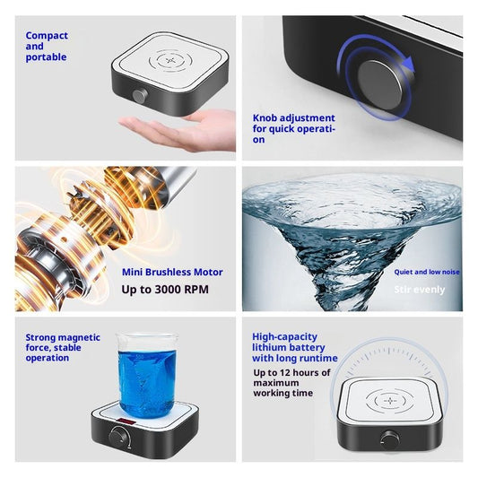 Magnetic Stirrer 3000rpm, Magnetic stir Plate with Stir Bar, Mini Magnetic Mixer Stirrer Max Stirring V1192-AZ-W-2691