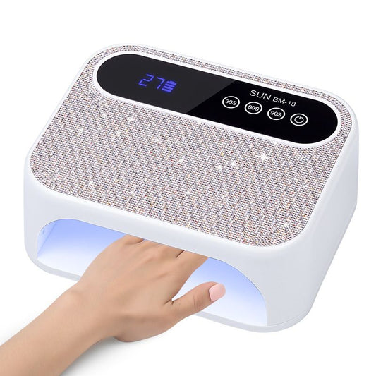 Cordless Nail Lamp, Rechargeable UV Nail Lamp for Gel Nails, LED Nail Lamp with 3 Timer Modes, Gel Nail Light V1192-AZ-W-2696
