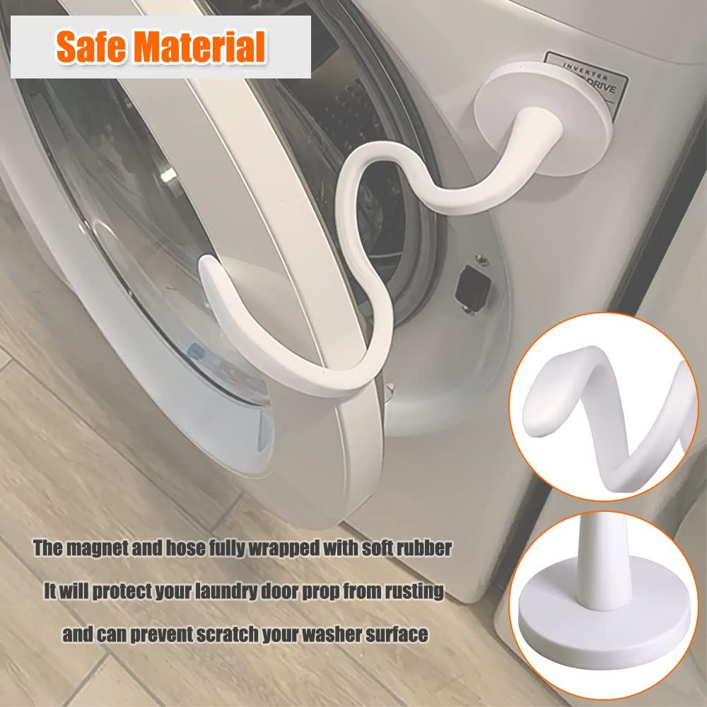 Front Load Washer Door Prop, Magnetic Flexible Washer and Dryer Door Support Keep Washer Drying Door Open to V1192-AZ-W-2700