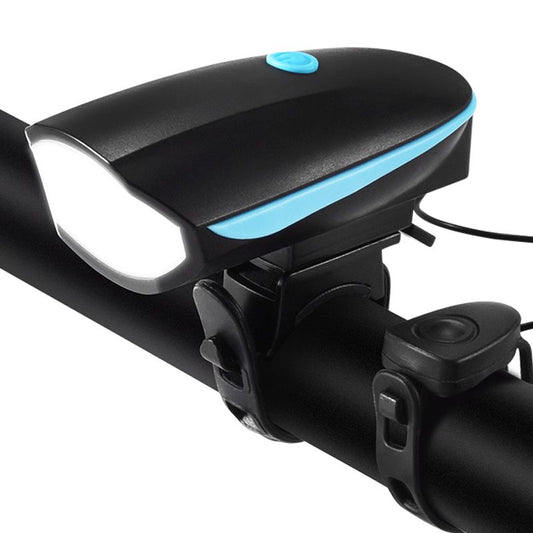 Bike Lights with Horn Set USB Rechargeable Bike Accessories for Kids Adults Waterproof Mountain, Night V1192-AZ-W-2704