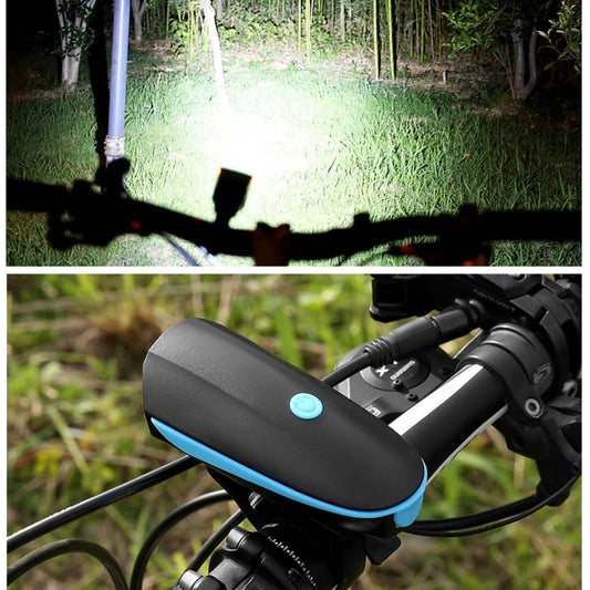 Bike Lights with Horn Set USB Rechargeable Bike Accessories for Kids Adults Waterproof Mountain, Night V1192-AZ-W-2704