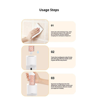 Automatic Induction Toothpaste Dispenser Wall Mounted for Bathroom,1800mAh Rechargeable,4 Gears Electric V1192-AZ-W-2713