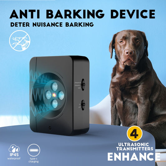 Ultimate Ultrasonic Bark Control Device for Dogs - Auto Sensor Modes | Weatherproof Anti-Bark Deterrent | V1192-AZ-W-2716
