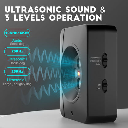 Ultimate Ultrasonic Bark Control Device for Dogs - Auto Sensor Modes | Weatherproof Anti-Bark Deterrent | V1192-AZ-W-2716