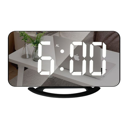 Digital Alarm Clock,6" Large LED Display Charger Ports | Auto Dimmer Mode | Easy Snooze Function, Modern V1192-AZ-W-2718