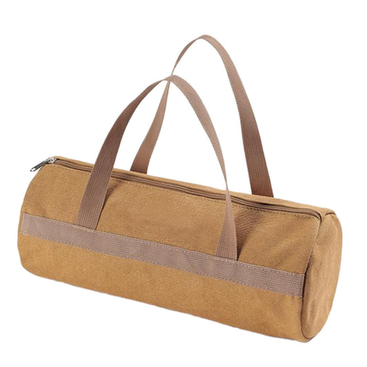 Tent Stakes Bag, Double Layer Tent Pole Pegs Storage Bag, Camping Accessories Large-Capacity Canvas Tool Bag V1192-AZ-W-2721